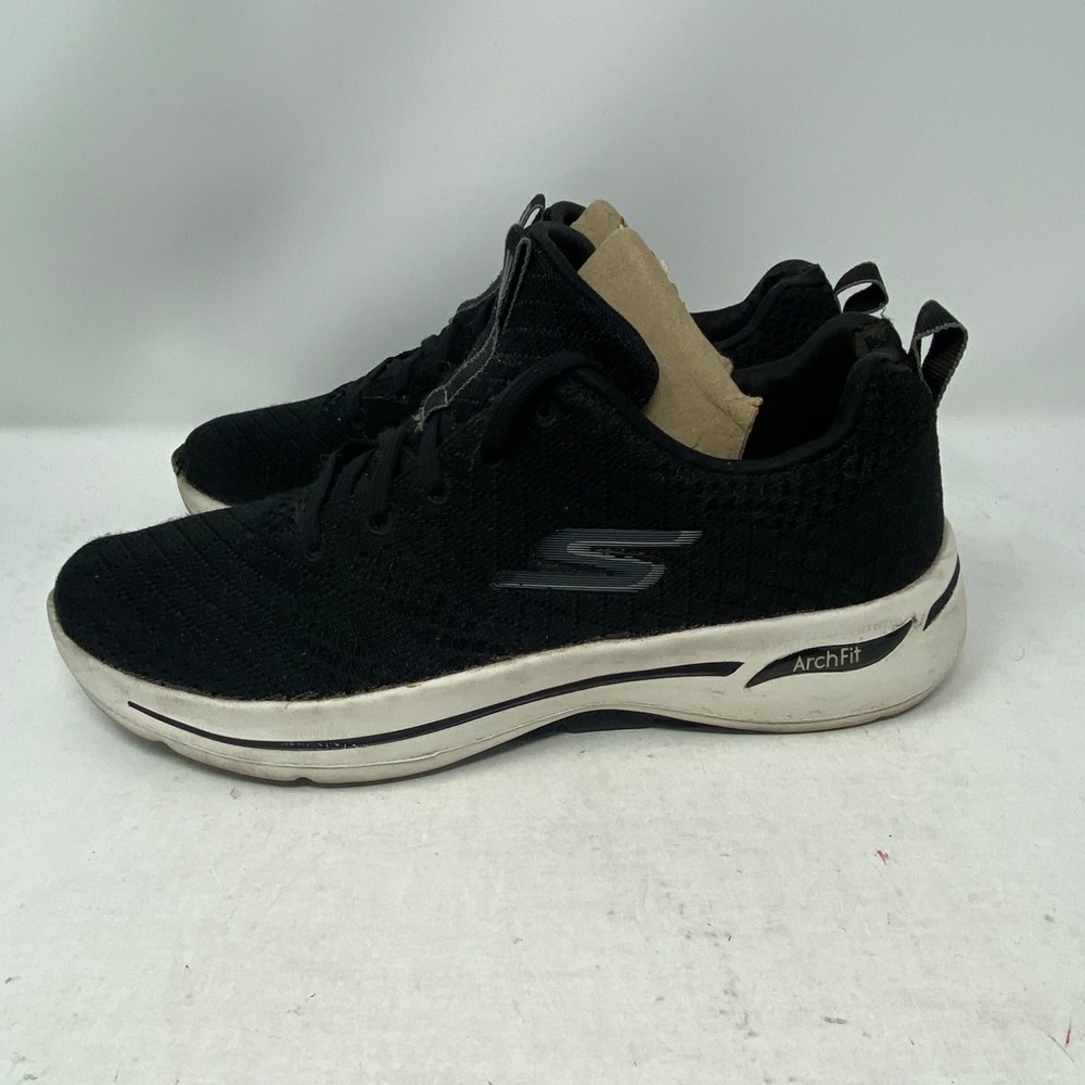 Skechers GOwalk Arch Fit Womens Walking Shoes 9 Black 124403 Slip On Sneaker